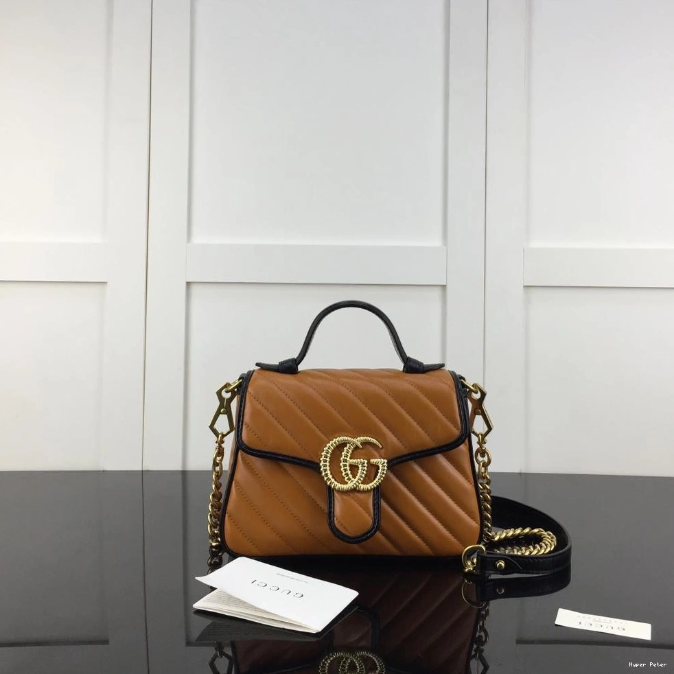 top bag GG Gucci mini handle Marmont 0812